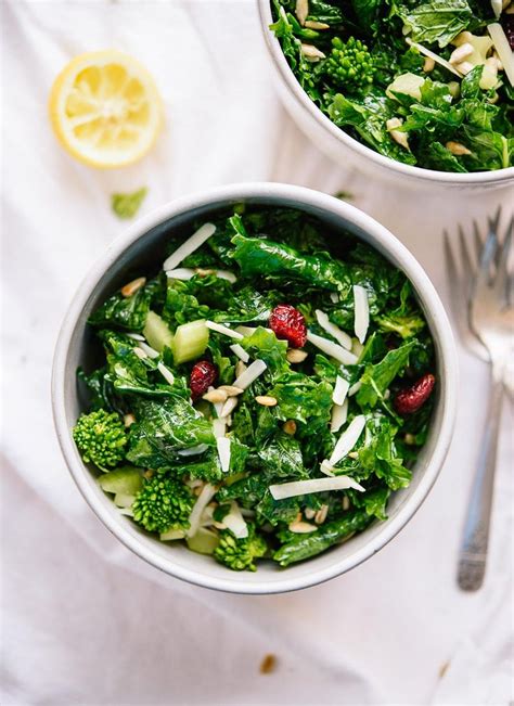 Massaged Broccoli Rabe Salad with Sunflower Seeds & Cranberries | Recipe | Delicious salads ...