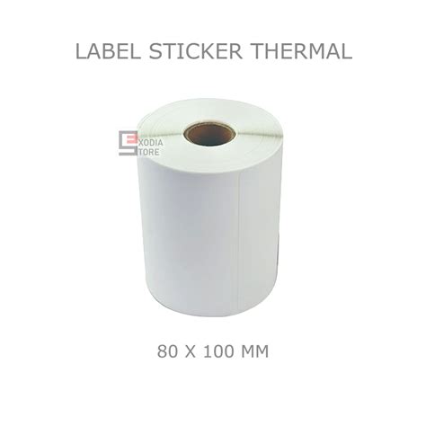 Jual Label Barcode Thermal Paper 80 X 100 Mm Kertas Sticker Label