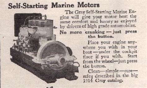 Old Marine Engine Gray Baby Grand Circa 1914