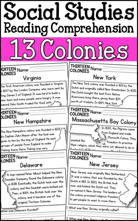 Colonies Reading Comprehension