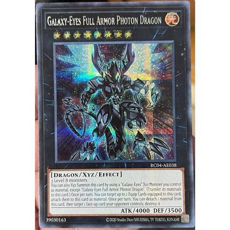 Yugioh Asia Eng RC04 AE038 Galaxy Eyes Full Armor Photon Dragon