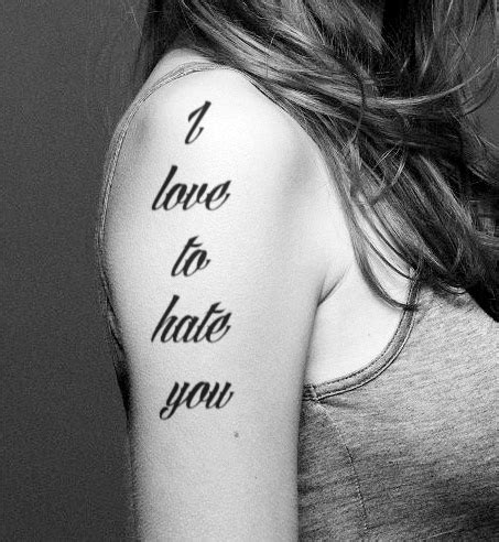 Love And Hate Tattoo Quotes. QuotesGram