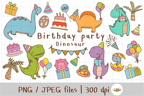 Dinosaur Birthday Clipart