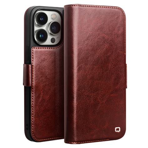 QIALINO Genuine Leather Flip Case For IPhone 15 14 13 12 Pro Max