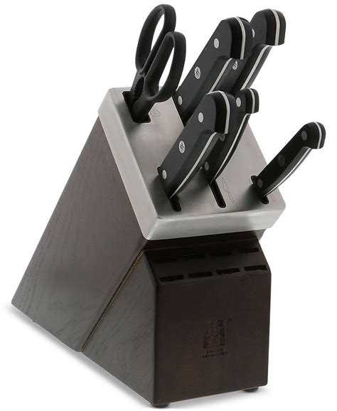 Zwilling Gourmet Self Sharpening 7 Pc Knife Block Set Macys