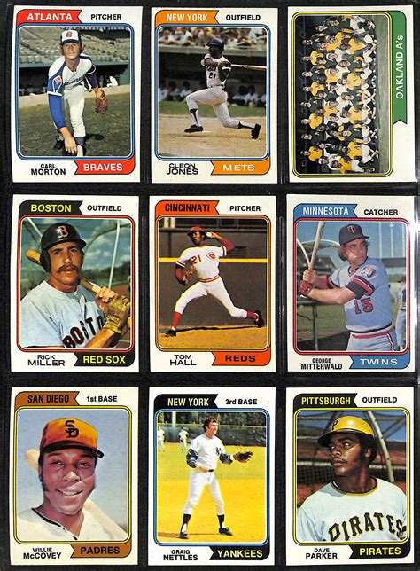 Lot Detail 1974 Topps Baseball Complete Set Of 660 Cards W 44 Card