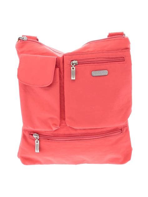 Baggallini Solid Pink Orange Crossbody Bag One Size Off Thredup