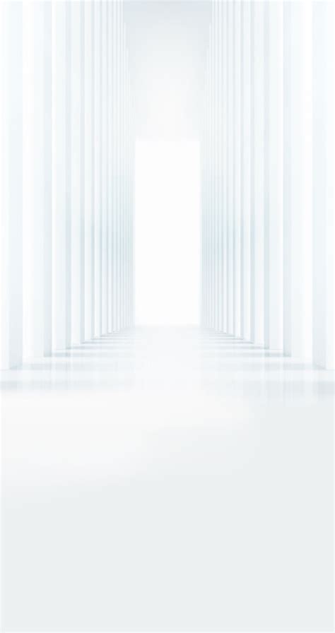 Minimalist White Room With Columns