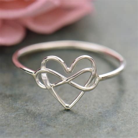 Sterling Silver Ring - Infinity Heart Ring