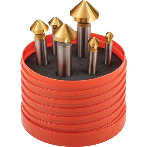 Shop Sherwood 6 20MM 90DEG HSS Cobalt S S Countersink Set TiN