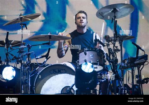 Rian Dawson Of All Time Low Performs On Stage At Genting Arena In