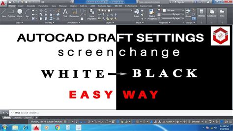 Autocad Initial Draft Settings How To Change White Screen To Black