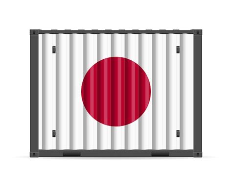 Premium Vector Cargo Container Japan Flag