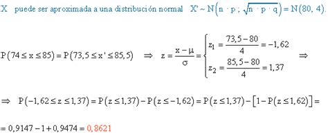 Problemas resueltos de la aproximación de una binomial a la normal