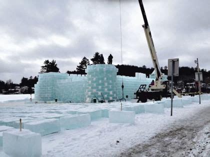 Ice Palace Construction At Saranac Lake Winter Carnival