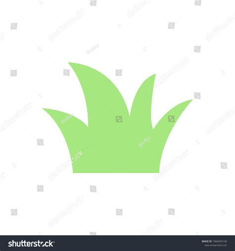 Green Grass Icon Cartoon Object Vector Stock Vector Royalty Free