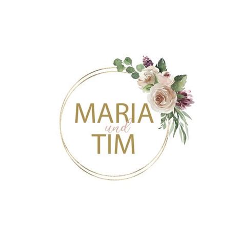 Einzigartiges Logo Mit Blumenkranz Hochzeitslogo Etsy De Wedding