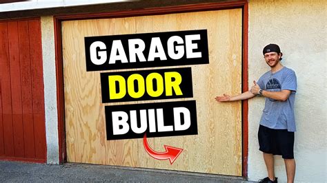 How To Build A Wood One Piece Garage Door Jonny DIY YouTube