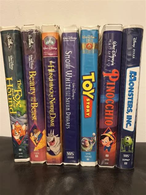 Walt Disney Wb Vhs Tapes Lot Of 16 Collection Classics Black Diamond 61 50 Picclick Ca