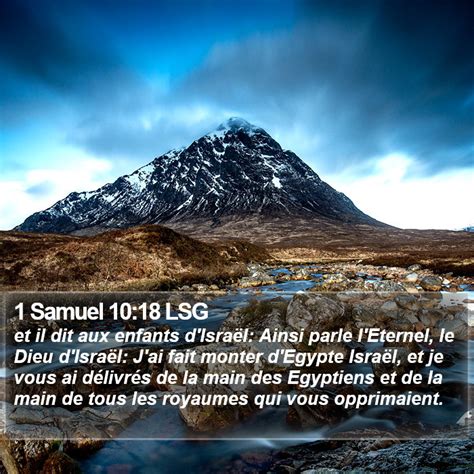 1 Samuel 10 18 LSG et il dit aux enfants d Israël Ainsi parle