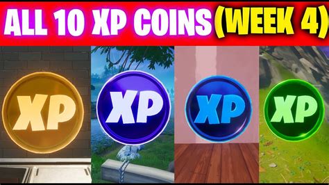 All Week 4 Xp Coins Locations In Fortnite Chapter 2 Season 4 Youtube