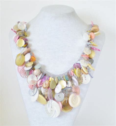 Crocheted Button Statement Necklace By Retrorevivalboutique On Deviantart