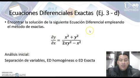 Ecuaciones Diferenciales Exactas YouTube