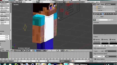 Tutorial Minecraft Blender New Rig With 1 8 Skin Youtube