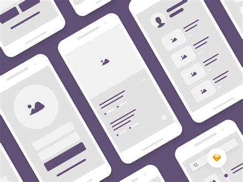 Mobile Wireframe UI Kit Free Sketch Resource Sketch Elements