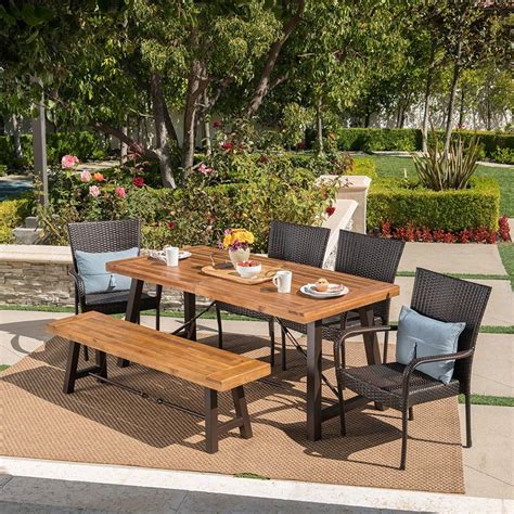 Christopher Knight Home Salla Outdoor Acacia Wood Dining Set | Best ...