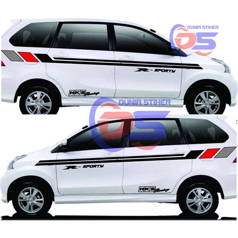 Jual Cutting Stiker Mobil Avanxa Xenia Striping List R Sporty Stiker