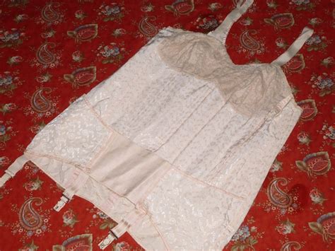 Vintage Corselette Bra Girdle S S One Piece B Gem