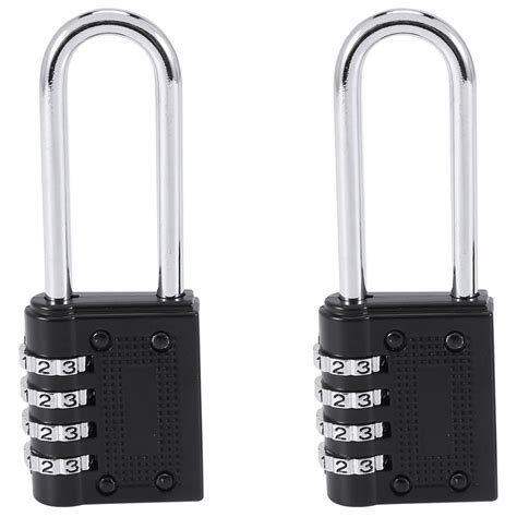 Pack Outdoor Combination Padlock Long Shackle Lock Cm Shackle