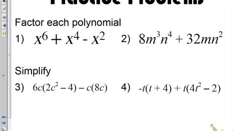 How To Find The Gcf Of Polynomials