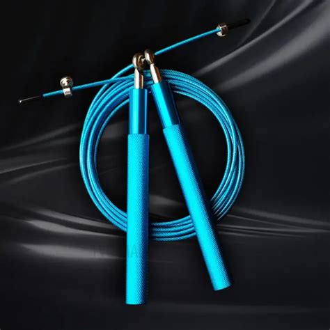 Wholesale Aluminum Alloy Handle Universal Bearing Jump Rope Blue From