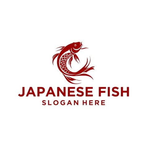 Illustration Vectorielle Du Logo Du Poisson Rouge Japonais Vecteur