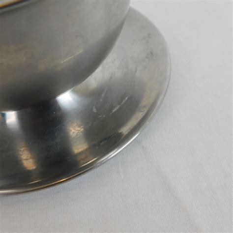 Selandia Denmark Stainless Steel Serving Bowl Attached Underplate