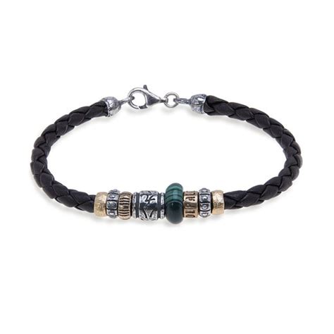 Pulsera Hombre Platadepalo Akuri De Cuero Trenzado Platadepalo