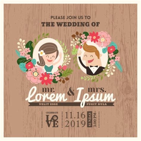 Wedding Invitation Design Free Vector