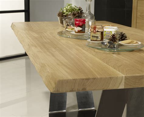 Table rectangulaire ndre en Chêne et Métal EPAISSEUR DU PLATEAU 5 cm