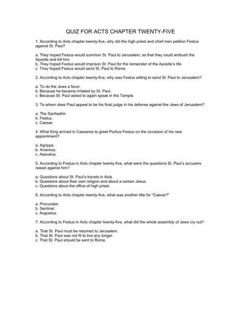 Acts Chapter Questions And Answers Brigittekate