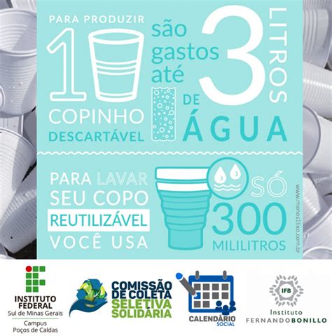 Campanha redução de descartáveis INSTITUTO FERNANDO BONILLO