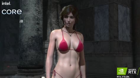 Lara Croft Red Bikini Mod Rise Of The Tomb Raider Youtube