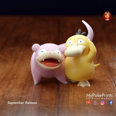 Slowpoke Psyduck Pokemon Figure Statue Pokemonfanart Gift For