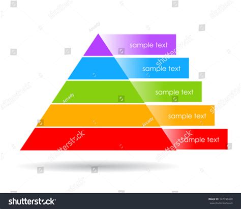 Layered Pyramid Vector Illustration เวกเตอร์สต็อก ปลอดค่าลิขสิทธิ์