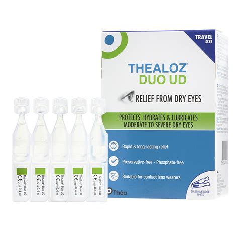 30 Thealoz Duo Unidose Eye Drops Travel Size Rapid And Long Lasting Relief For Dry Tired And Sore