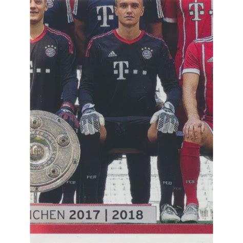 BAM1718 Sticker 8 Mannschaftsbild Panini FC Bayern München 2017