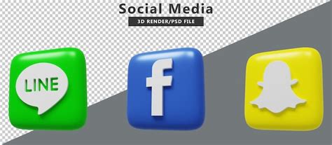 Social Media Symbole Logos D Rendern Premium Psd Premium Psd Datei