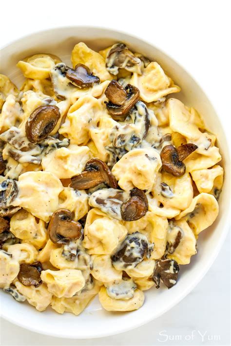 Creamy Mushroom Tortellini Sum Of Yum