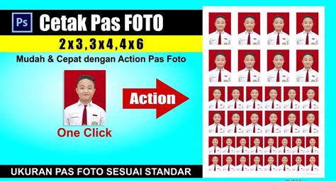 Cara CEPAT Cetak Pas Foto 4x6 3x4 2x3 Dengan Action Photoshop